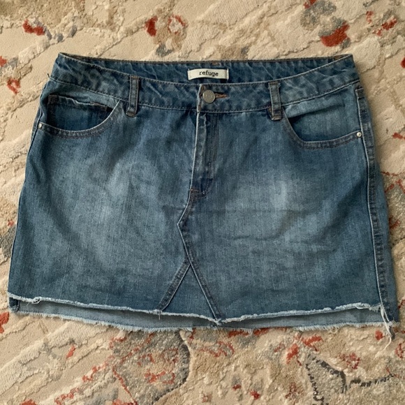 refuge Dresses & Skirts - Denim mini skirt with pockets